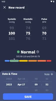 Blood Pressure android App screenshot 2